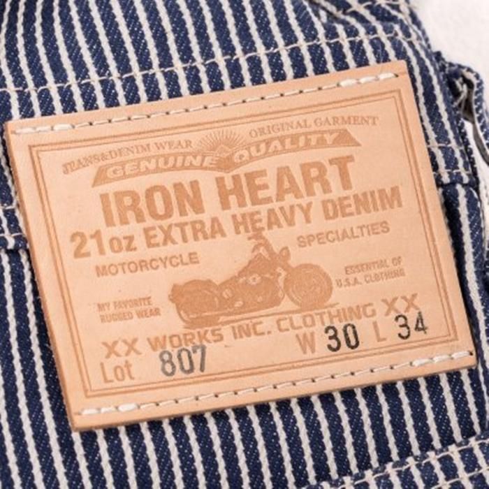 IRON HEART【アイアンハート】(807)ヒッコリーストライプ ダブルニー