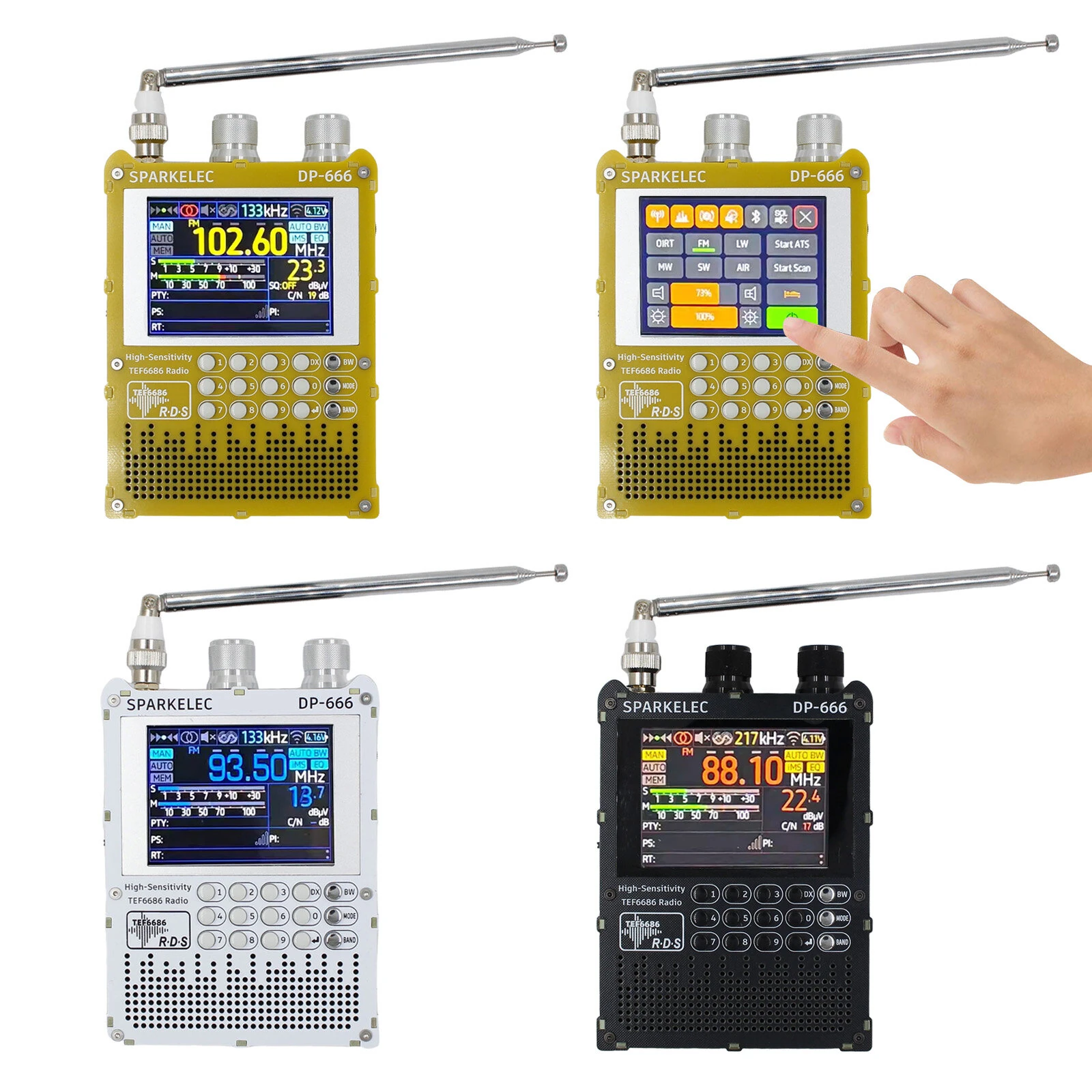 TEF6686 Full Band DP666 Shortwave Radio ESP32 FM/LW/MW/SW High