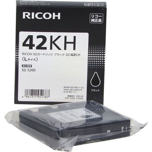 515930 RICOH SGカートリッジ ブラック GC42KH | 文房具・事務用品