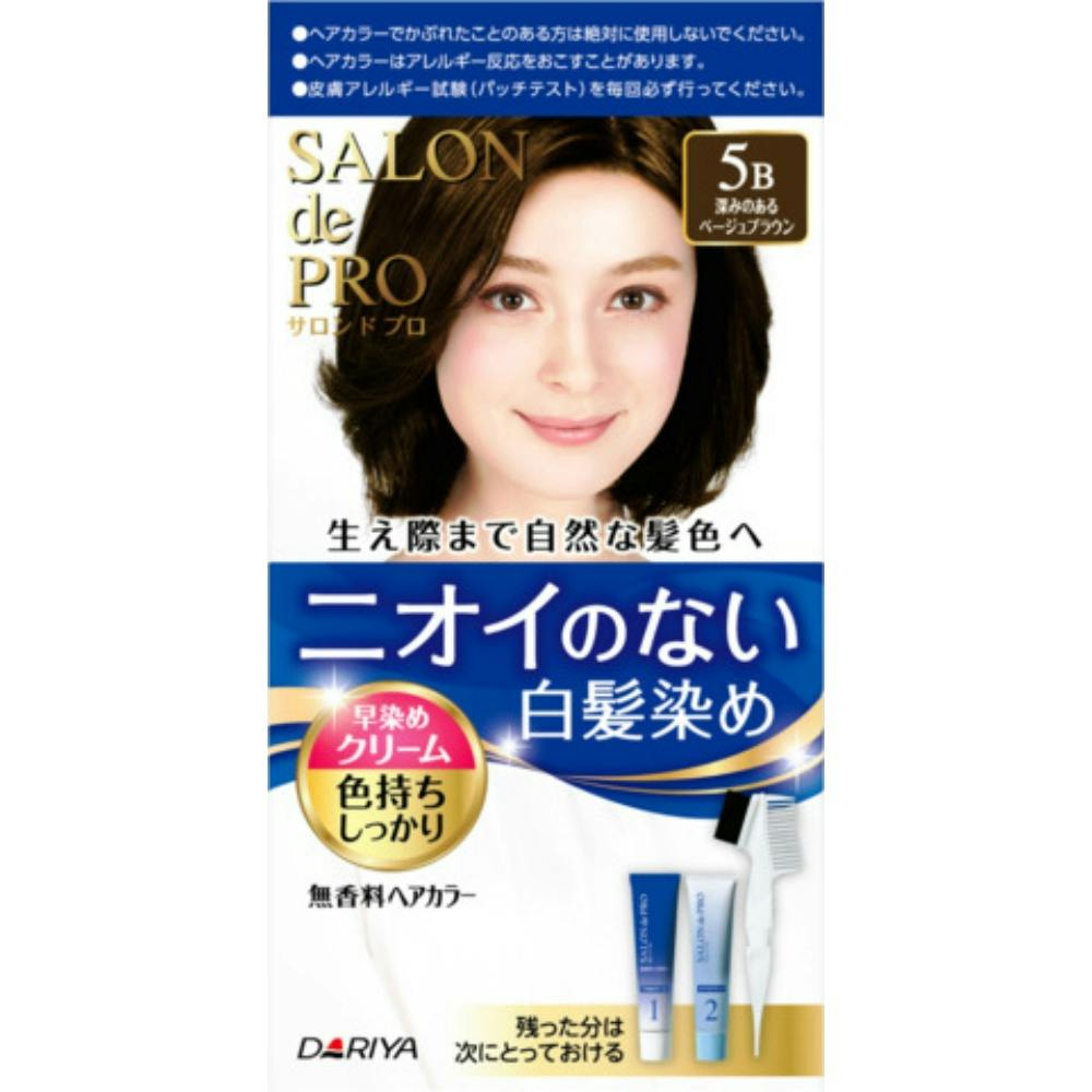 サロンドプロ 無香料ヘアカラー 早染めクリーム（白髪用）5B＜深みの