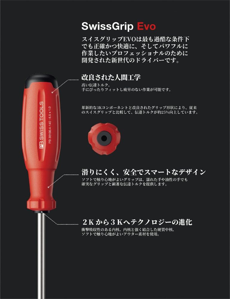 PB SWISS TOOLS ピービースイスツールズスイスグリップEVO ヘックス