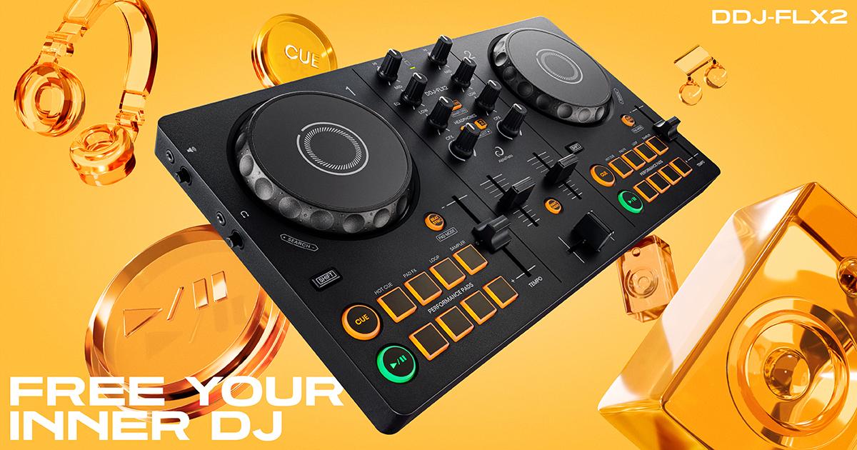 AlphaTheta DDJ-FLX2 | 多彩なDJアプリと音楽ストリーミングサービスに