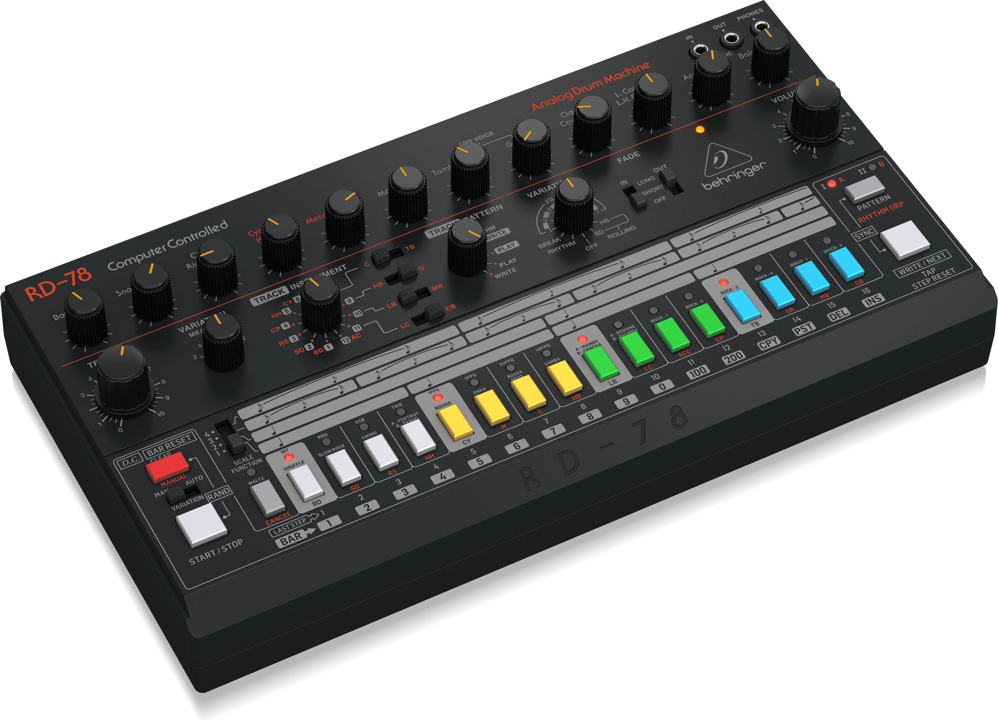 Behringer RD-78 | 伝説のアナログリズムマシーン CR-78 のクローン