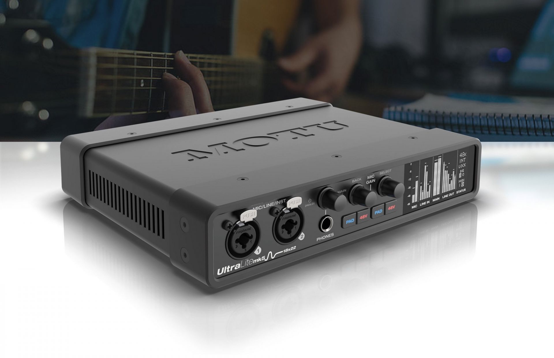 MOTU UltraLite-mk5 | 計40入出力対応のオーディオ・インターフェイス