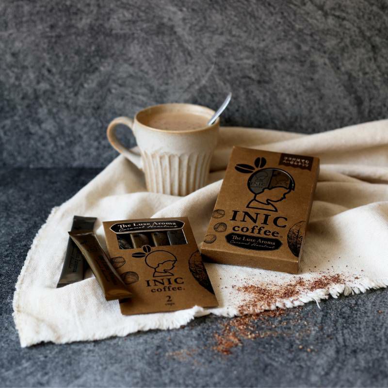 INIC coffee リュクスアロマ キャラメル ヘーゼルナッツ6カップス