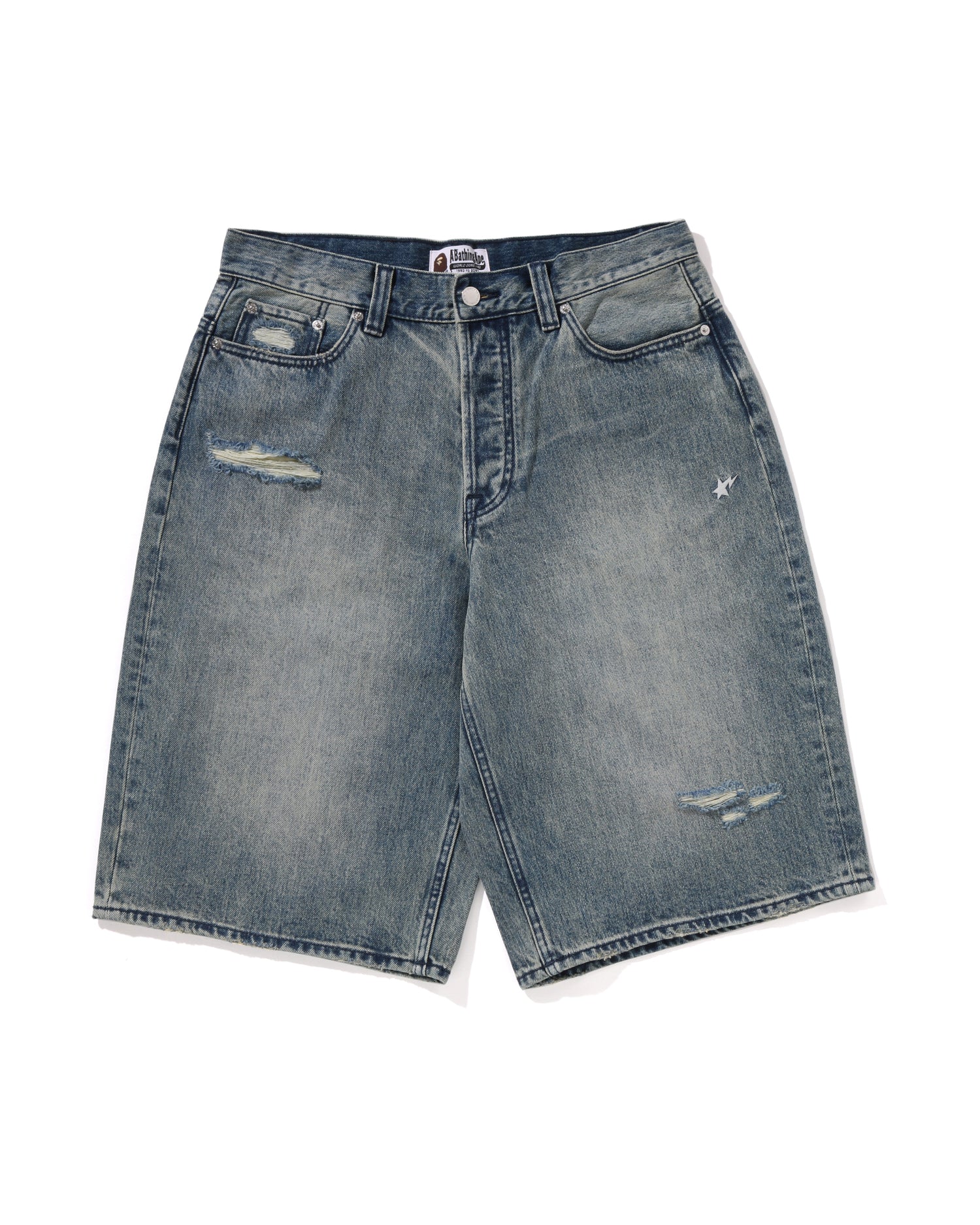 A BATHING APE® STA Relaxed Fit Denim Shorts | Bape official