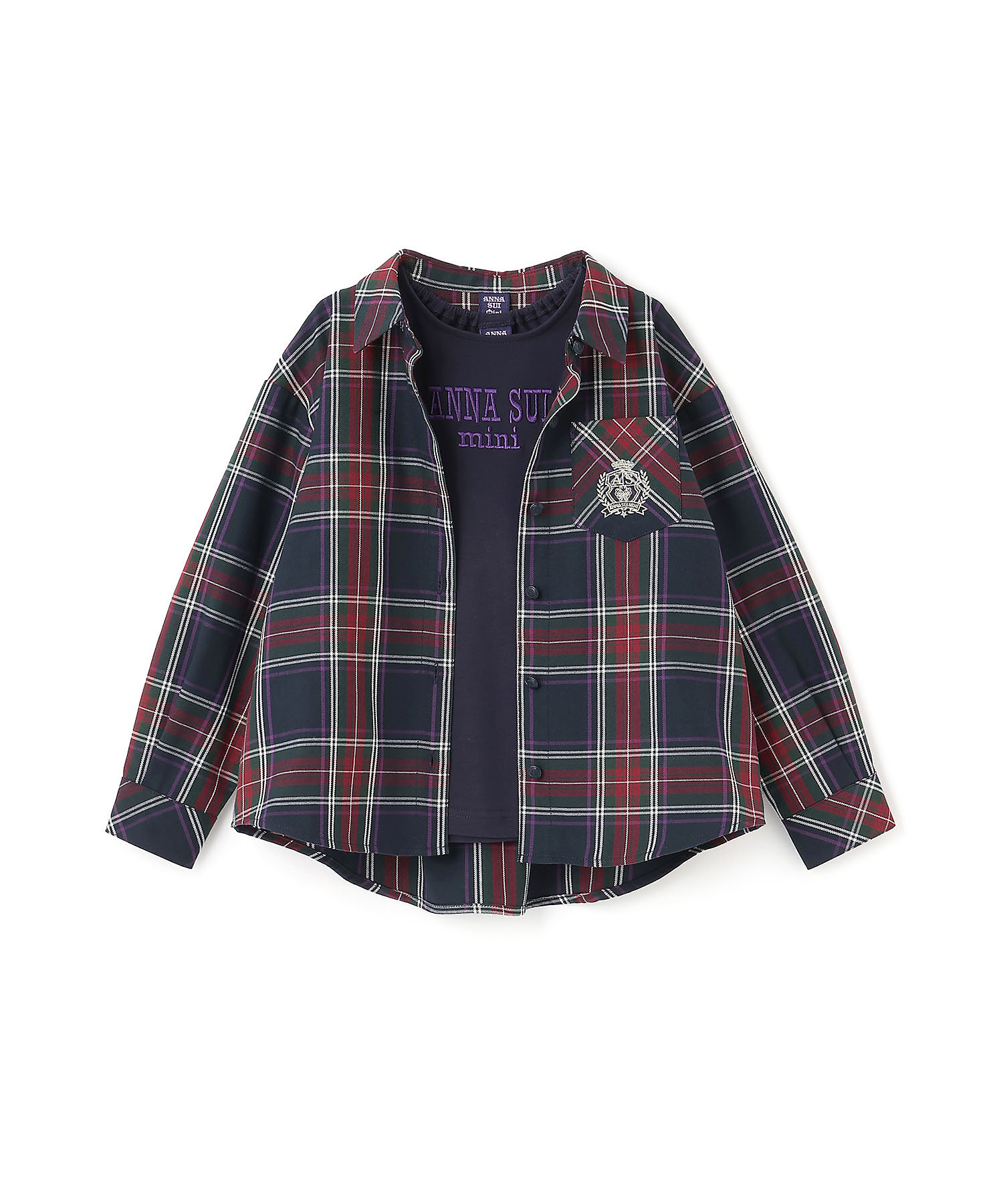 チェックシャツ＋長袖Tシャツ 7153270 | ANNA SUI mini