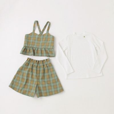 チェックビスチェ＋ショートパンツ＋インナーセット | ANNA SUI mini