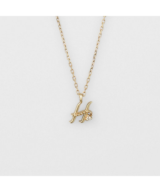 WEB限定》イニシャルH／K10ダイヤモンドネックレス | agete