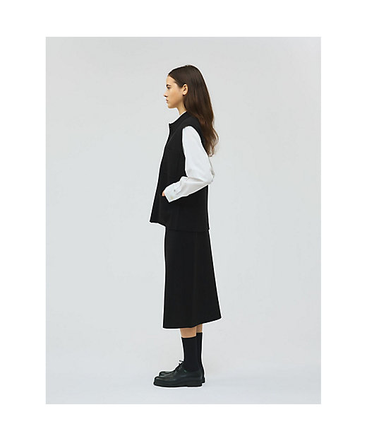 mizuiro ind 襟付きワイドベスト | mizuiro ind (Women