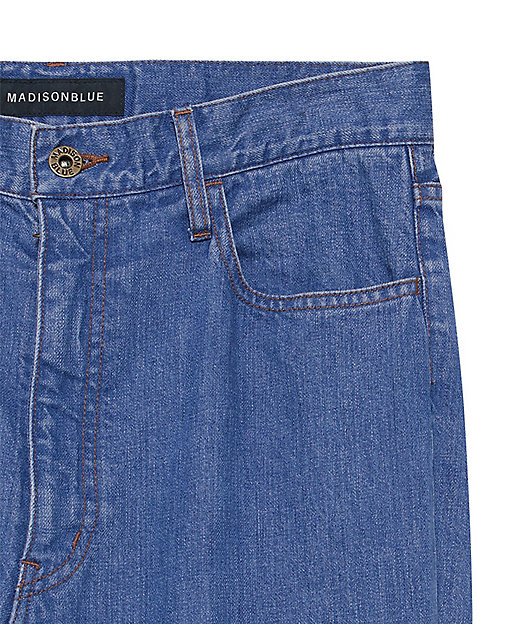 CENTER CREASE FLARE PANTS DENIM