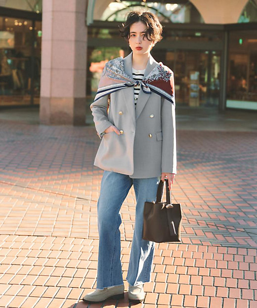 通勤・セレモニー】CAVIAN 金ボタンダブルブレストジャケット