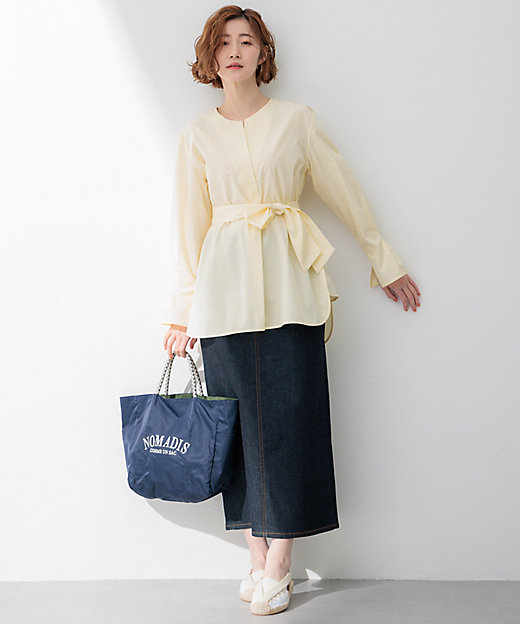CANCLINI スキッパーベルト付き ブラウス