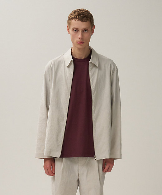 STRETCH NYLON LINEN ｜ ジップアップジャケット
