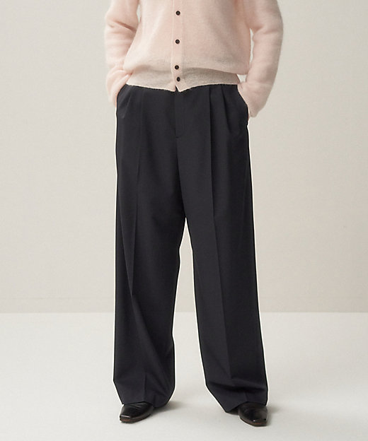 TECHNO WOOL TWILL ｜ タックイージーパンツ