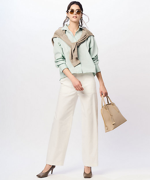 Oggi4月号掲載／洗える】スラブツイルストレッチ ベイカー パンツ