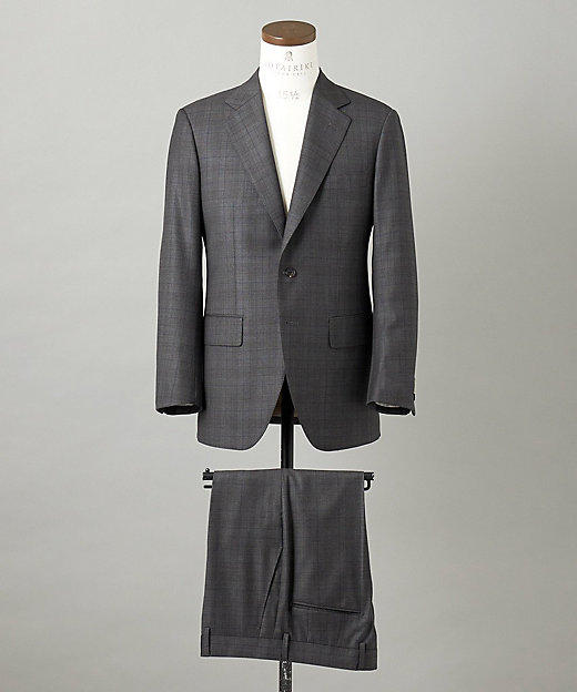 Loro Piana Fabric】365 通年スーツ（グレーー×格子