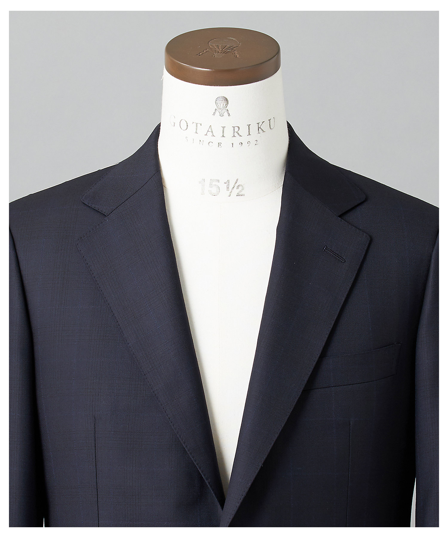 Loro Piana Fabric】365 通年スーツ（ネイビー×格子