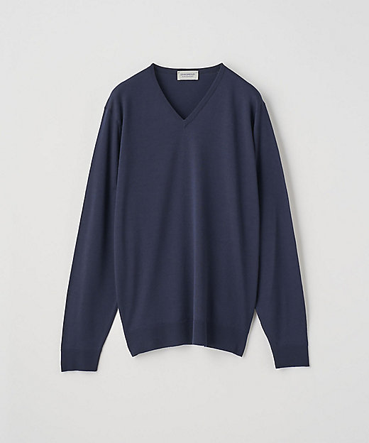 Vネック長袖ニットプルオーバー 30G MODERN FIT