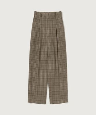 SILK LINEN NEP CHECK ONEーTUCK