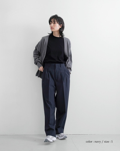 YLEVE イレーヴ ウール シャンブレー トラウザー パンツ “WOOL