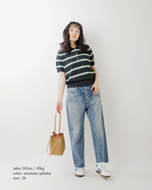 chimala チマラ セルビッチ デニム ワイド テーパード カット パンツ