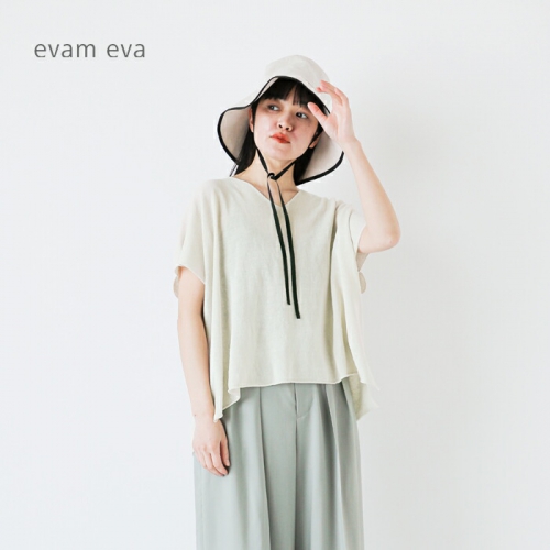 evam eva エヴァムエヴァ リネン ベスト e251k167-ms | iroma..aranciato