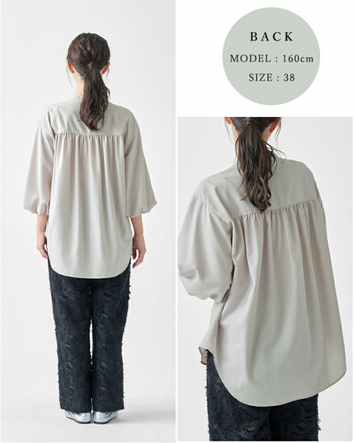 whyto ホワイト バルーンスリーブ ブラウス “BALOON SLEEVE BLOUSE