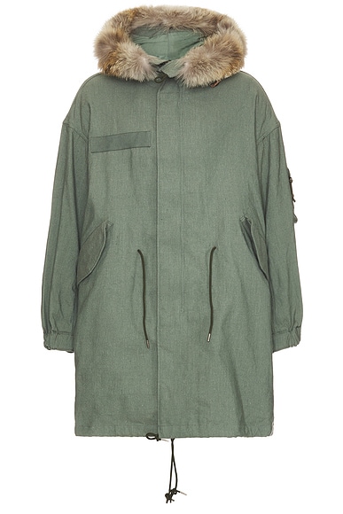 Visvim Six-five Fishtail Parka in Light Green | FWRD