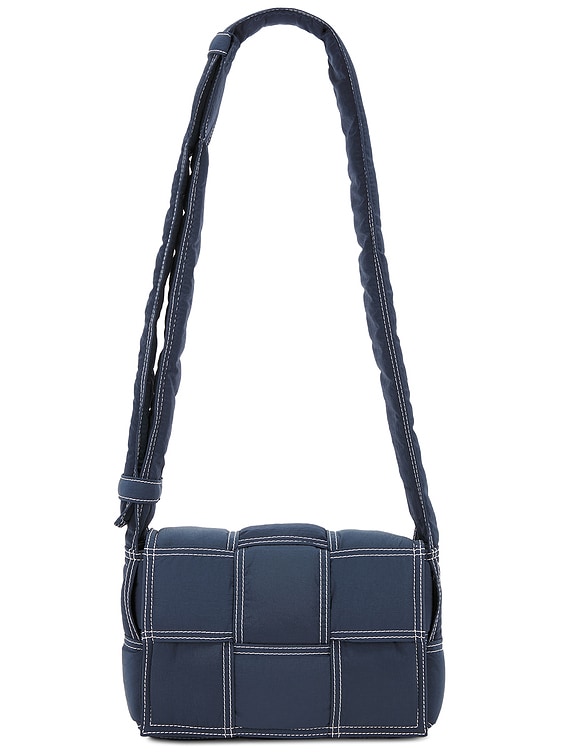 Bottega Veneta Small Padded Cassette Nylon Stitch in Deep Blue