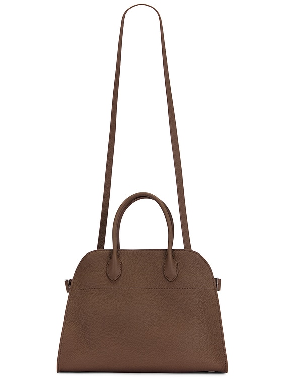 The Row Soft Margaux 12 Bag in Dark Olive PLD | FWRD