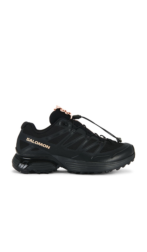 Salomon XT-Pathway 2 Satin Sneaker in Black, Black & Mahogany Rose