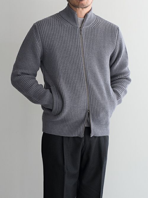 LARDINIラルディーニ ニットジャケット GRAY | ITAL STYLE WEAR