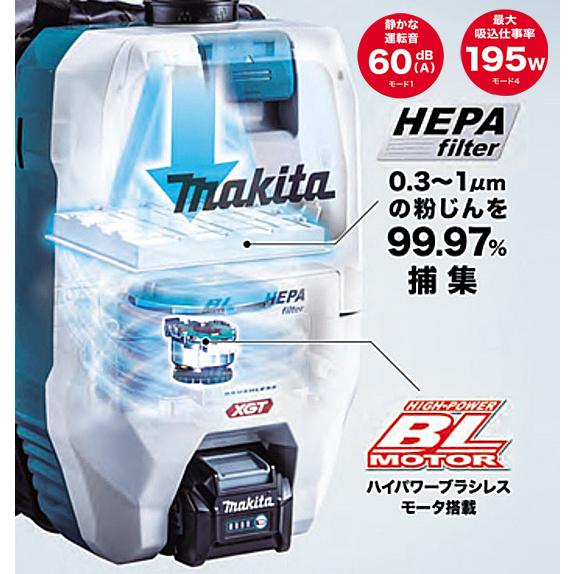 マキタ（makita） makita 40Vmax 充電式背負クリーナー VC008GZ 4.0Ah