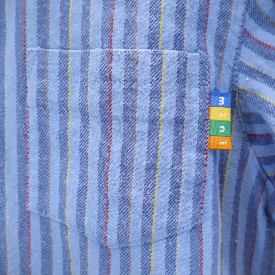ファミリア（Familiar） 長袖 シャツ 120 ブルー キッズ 古着 中古