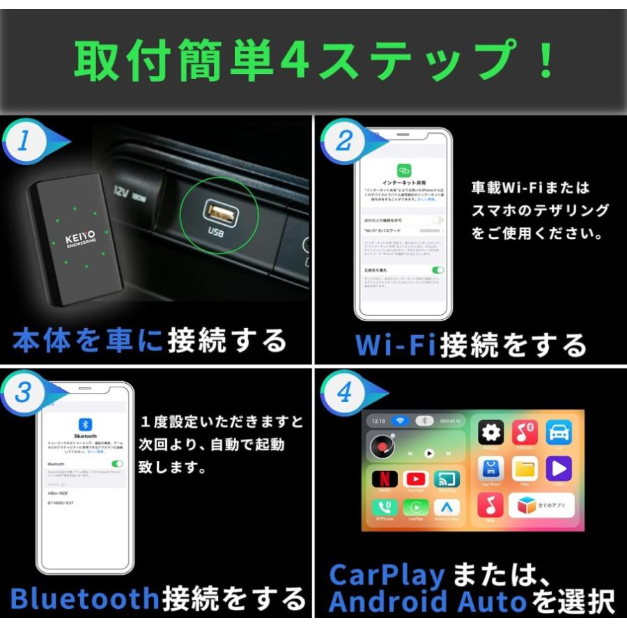 慶洋エンジニアリング KEIYO APP CAST light ワイヤレスCar Play