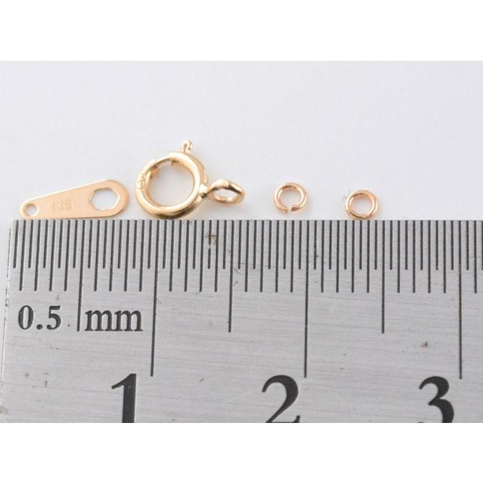 18金 ネックレス 金具セット 引き輪 板ダルマ 丸カン Cカン 接続金具