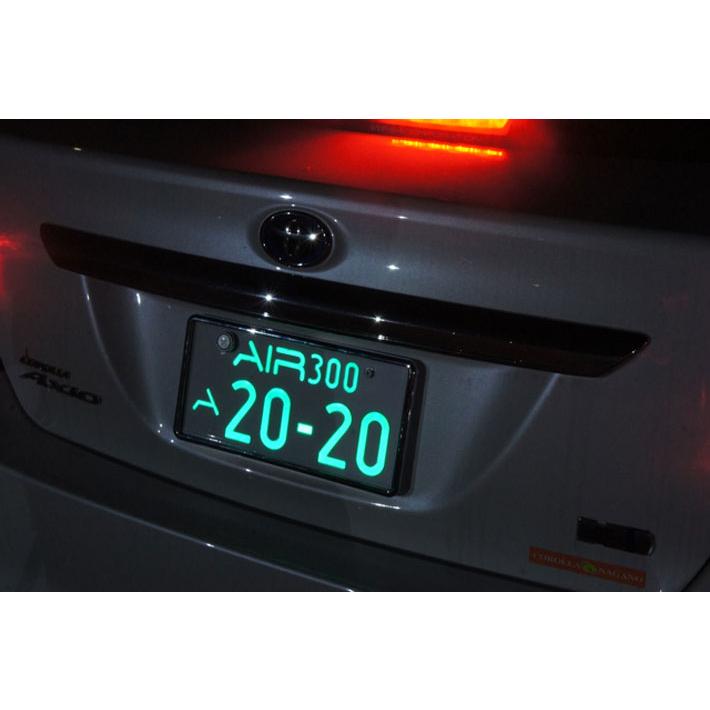 LED 字光式ナンバープレート AIR エアー 前後2枚入り 3V〜12V車対応