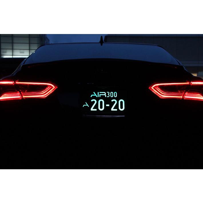 LED 字光式ナンバープレート AIR エアー 前後2枚入り 3V〜12V車対応