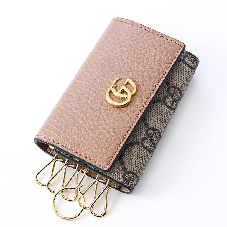 GUCCI（グッチ） キーケース プチ マーモント ダラーカーフ ダブルG