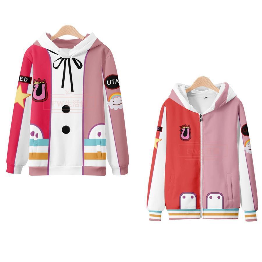 RED UTA パーカー 長袖 フード付き 世界の歌姫 ウタ 春秋 アニメ 服