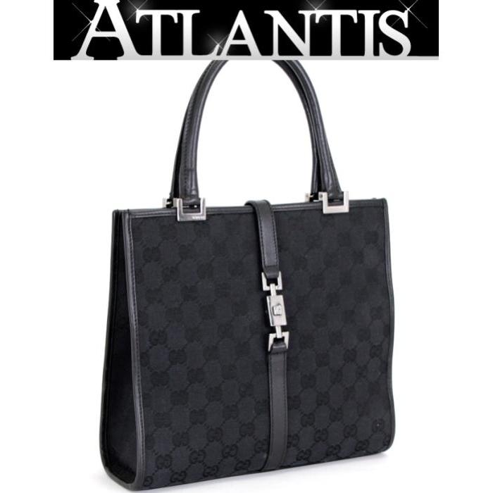 GUCCI（グッチ） ジャッキー GGキャンバス ハンドバッグ 黒 002 1065 B