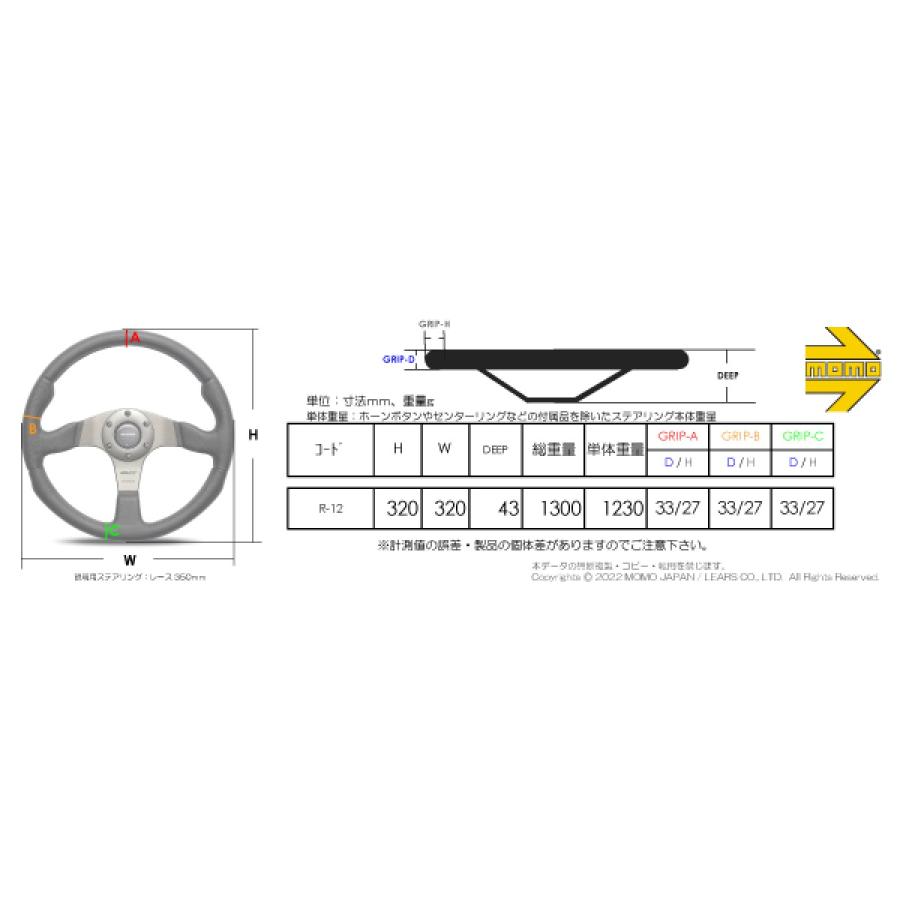 MOMO（モモ） 【メーカー完売品】MOMO RACE(レース) 320ミリ ブラック