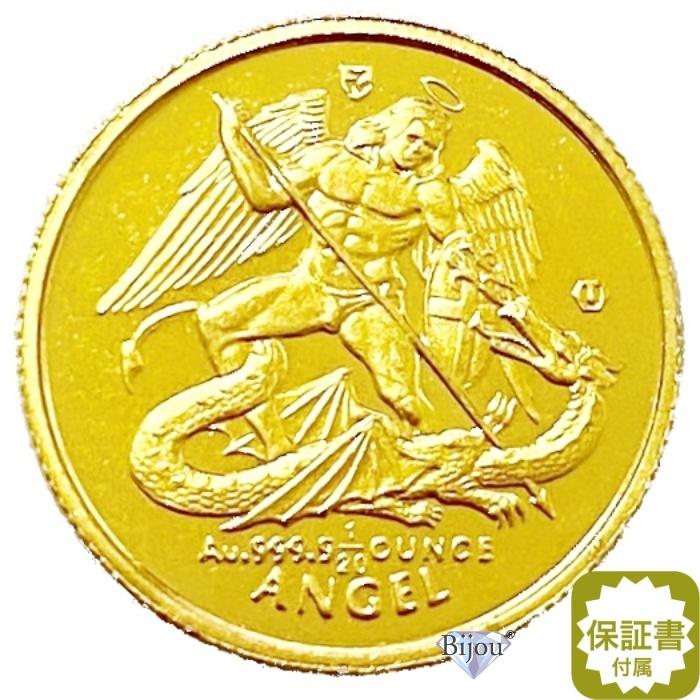 純金 マン島エンジェル金貨 1/20オンス 1.55g 流通品 1997年 K24 24金