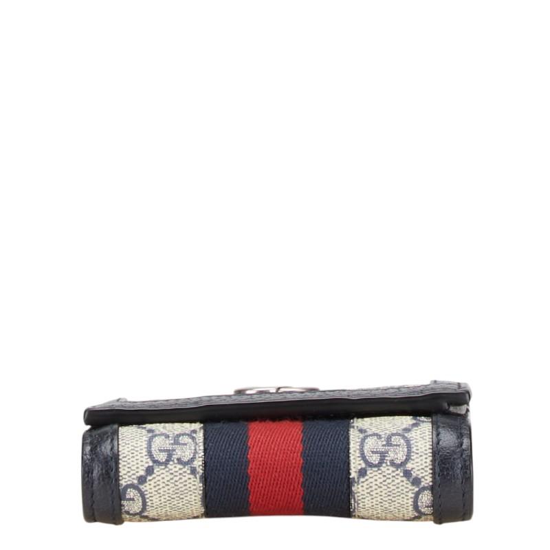 GUCCI（グッチ） GGスプリーム オフィディア 二つ折り財布 ネイビー