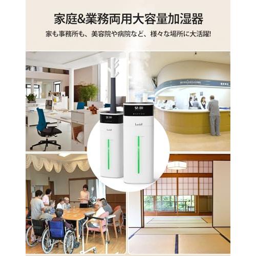 LACIDOLL 加湿器 大容量 20L/最大40畳 ハイブリッド式 スチーム式 加熱