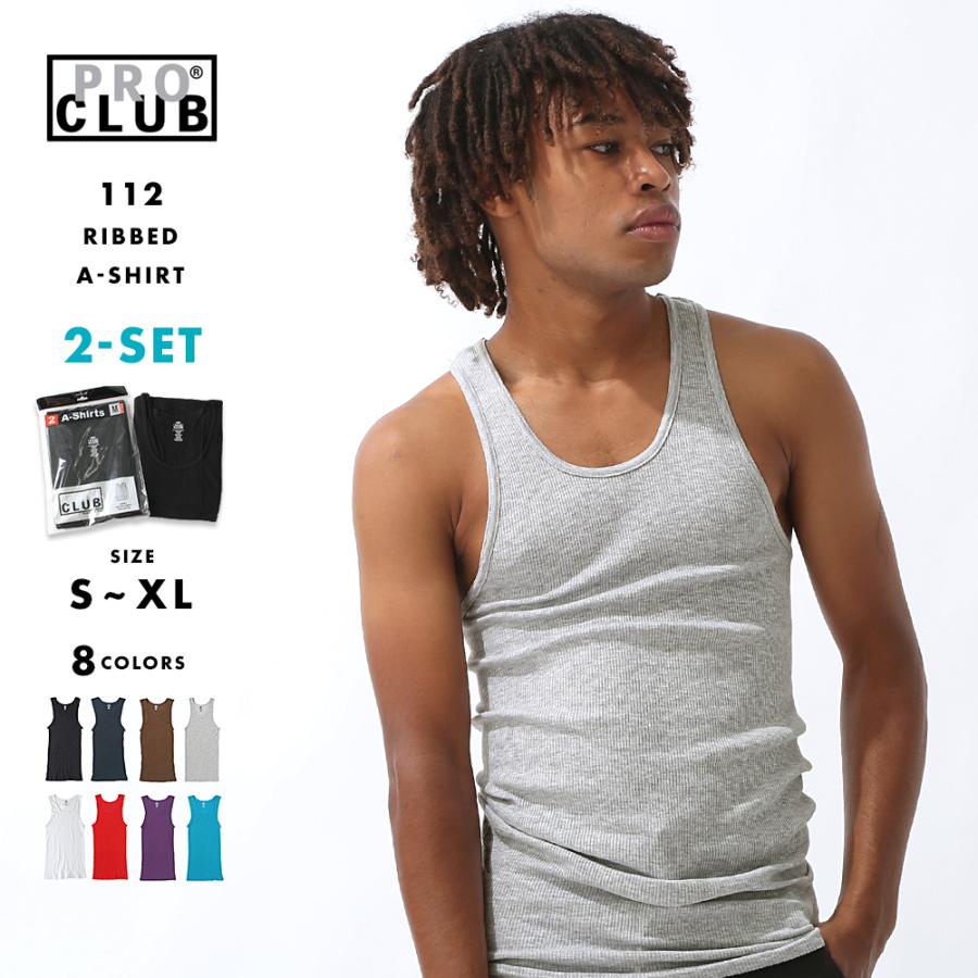 PRO CLUB（プロクラブ） タンクトップ メンズ 2枚セット 112-2PIECES
