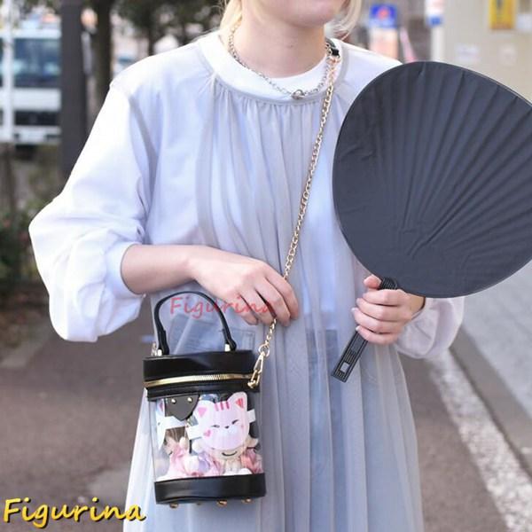 2way バケツ型 ショルダー クリアバッグ ぬいぐるみ ショルダーバッグ