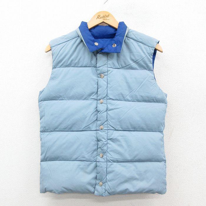 50%OFF】S/古着 ジェリー ナイロン ダウン ベスト メンズ 90s