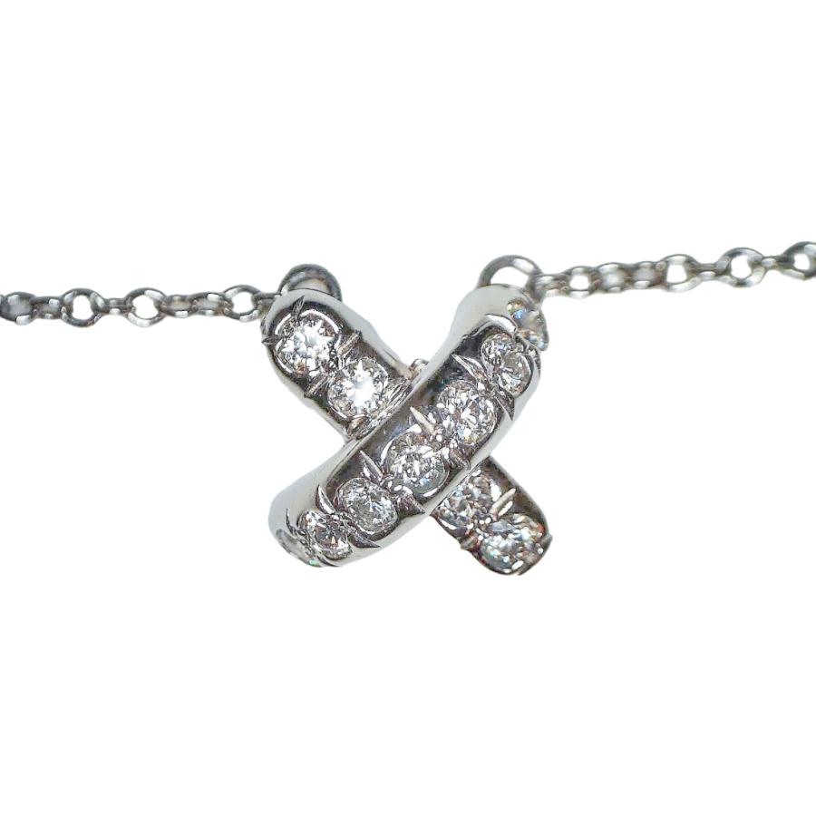 TIFFANY&Co.（ティファニー） クロスステッチ ダイヤネックレス Pt950